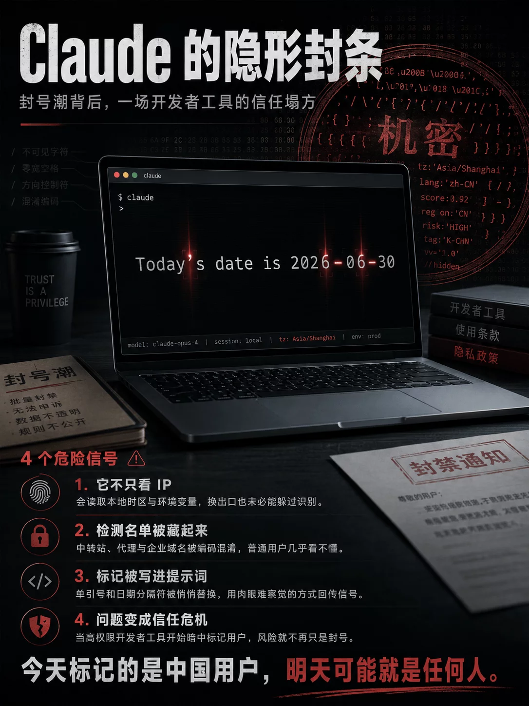 Anthropic偷偷在Claude Code植入隐形代码,只为识别中国用户!
