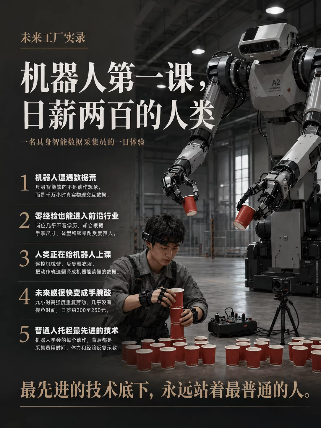 给机器人打工了一天,我们体验上了AI时代最魔幻的工作