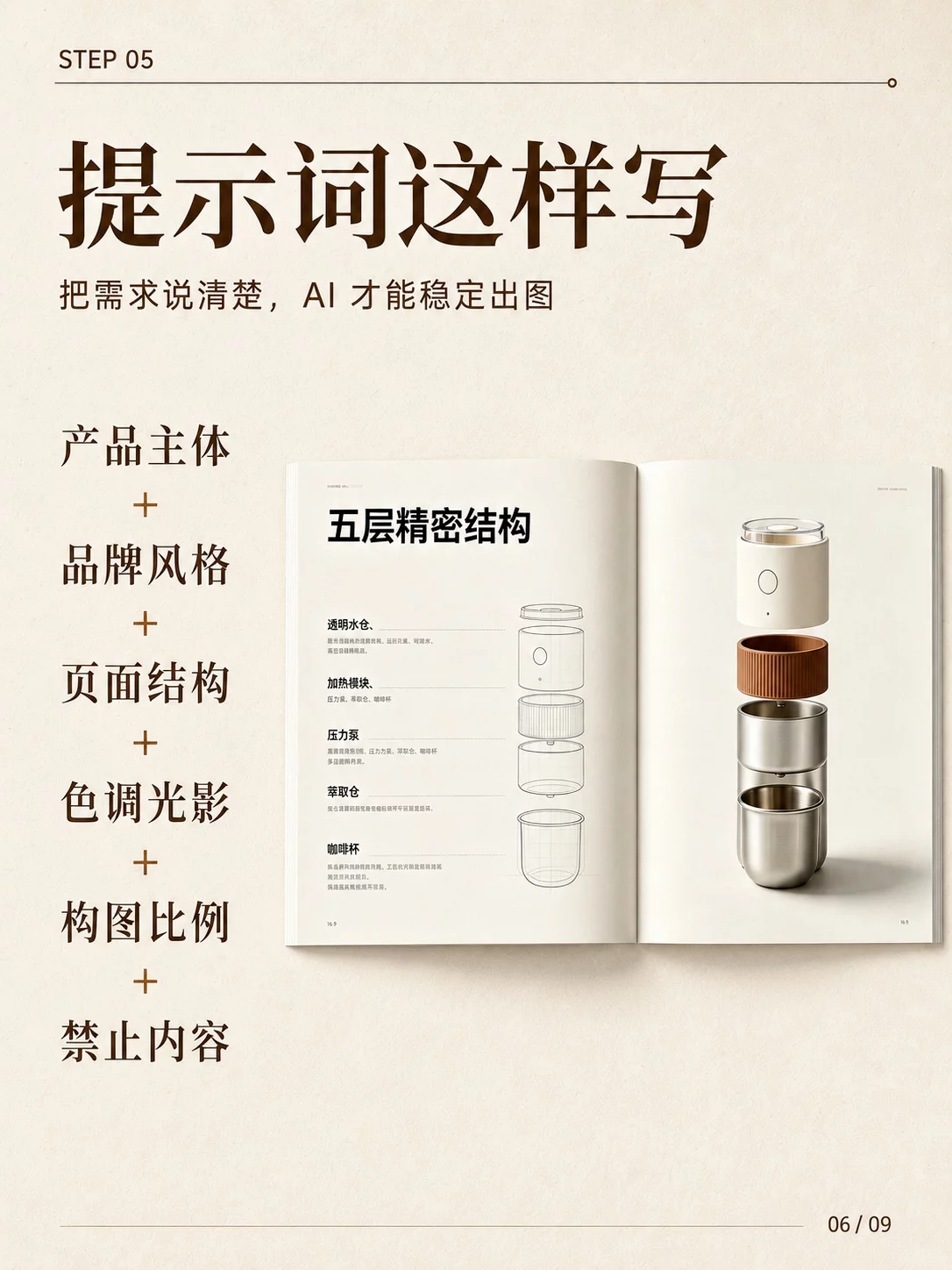 AI一键做整套画册!7步跑通10页产品设计流程
