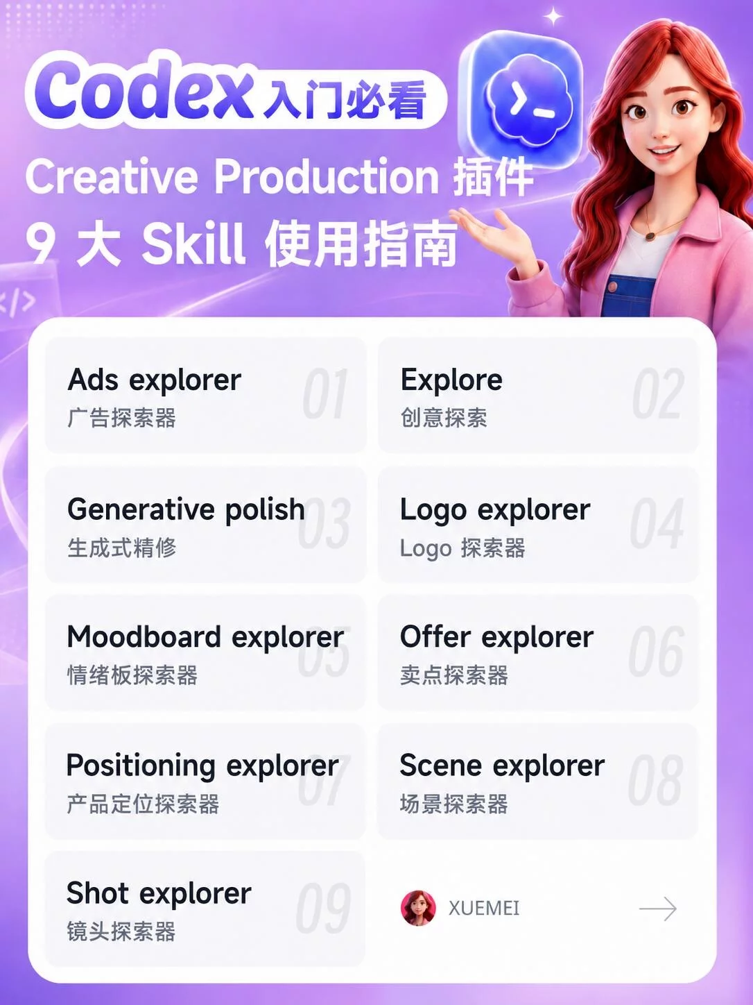 Codex设计师必备插件!9个Skill快速搞定品牌与广告素材