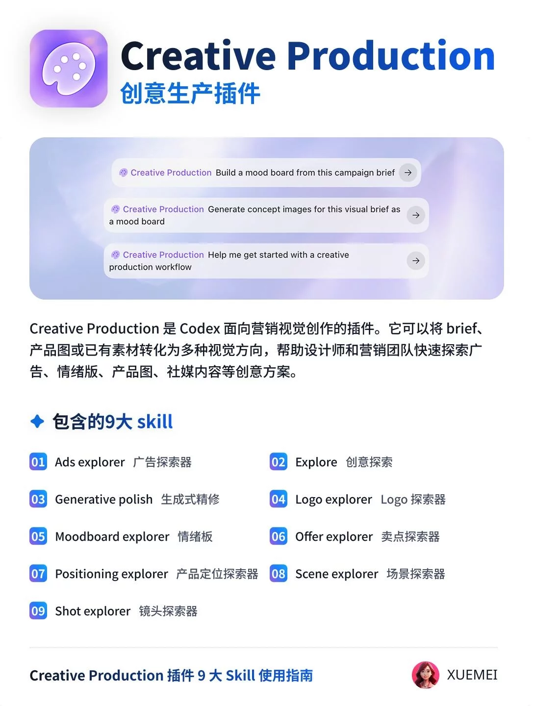 Codex设计师必备插件!9个Skill快速搞定品牌与广告素材
