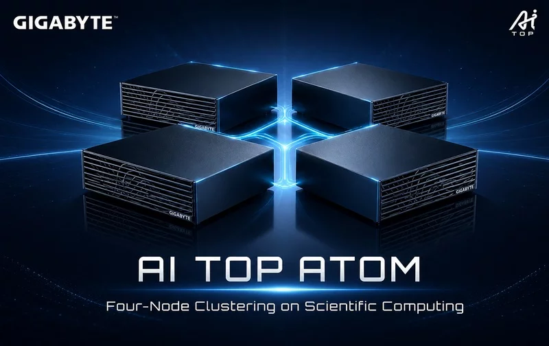 技嘉科技正式发布AI TOP ATOM四机串联集群,为地端AI与科学运算提供可扩展解决方案