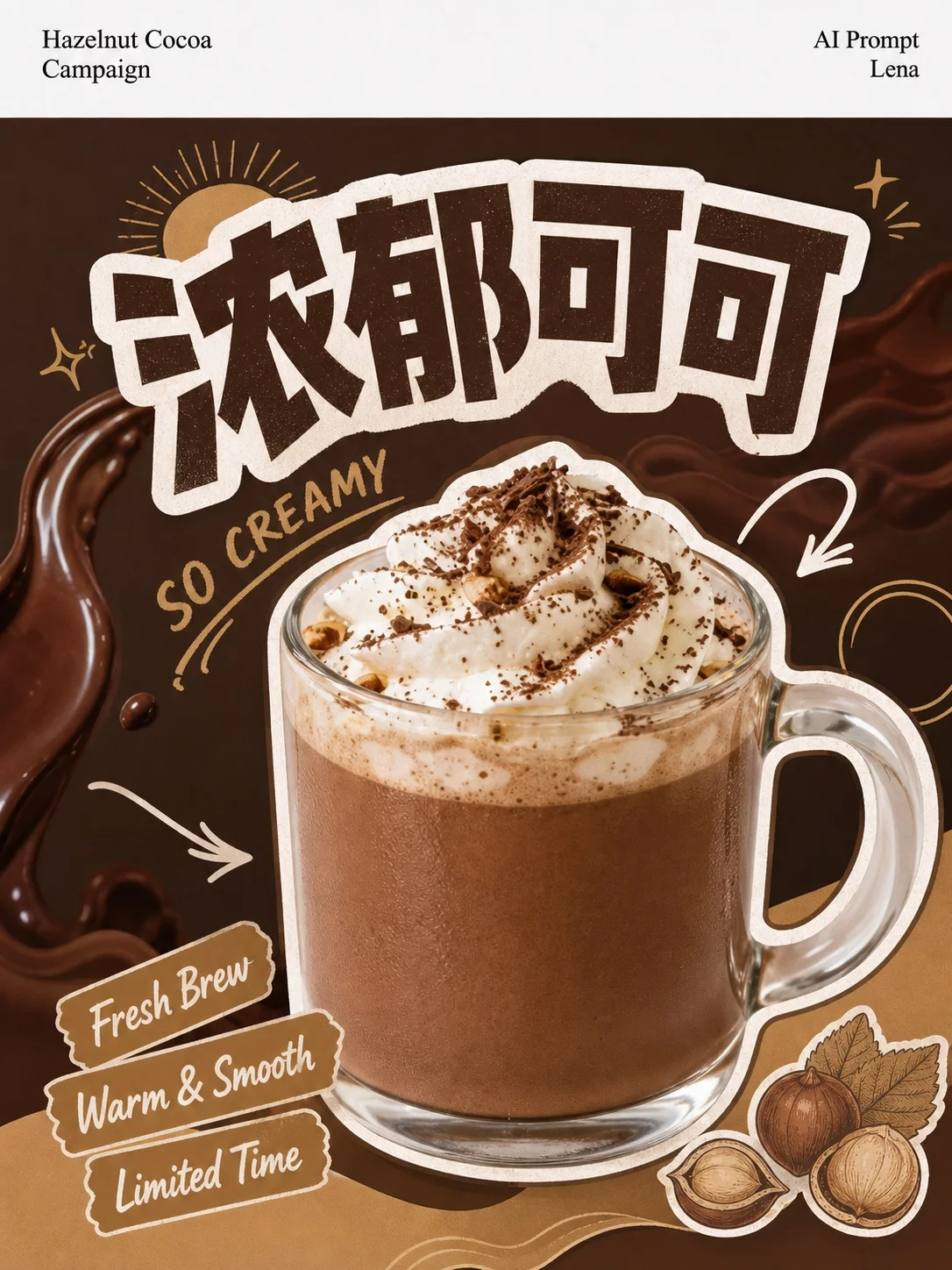 GPT-img2夏日茶饮海报提示词！款款都很吸睛