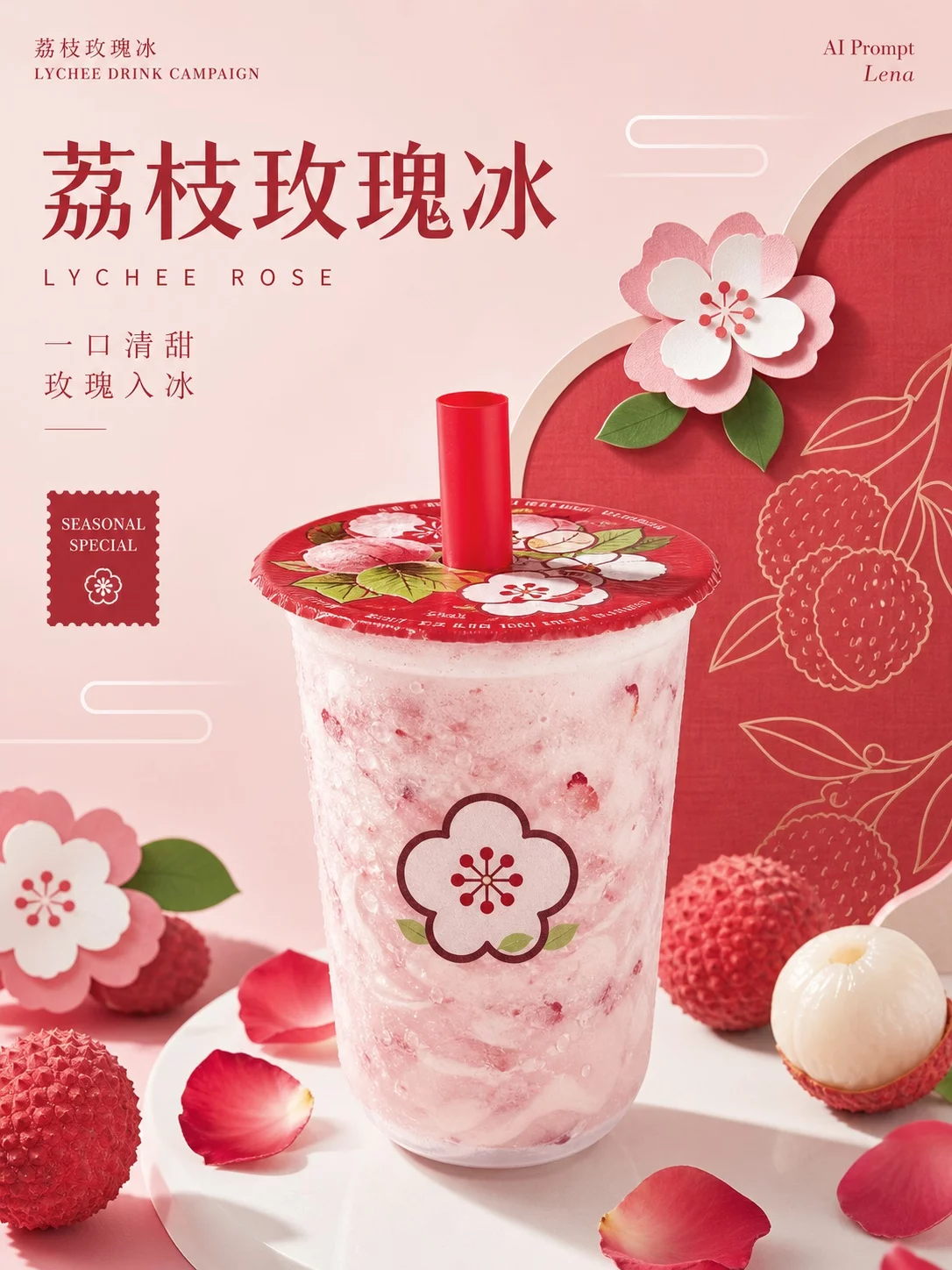 GPT-img2夏日茶饮海报提示词！款款都很吸睛