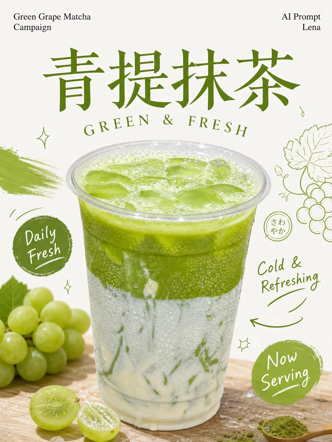 GPT-img2夏日茶饮海报提示词！款款都很吸睛
