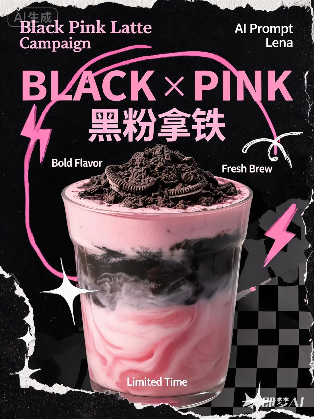 GPT-img2夏日茶饮海报提示词！款款都很吸睛