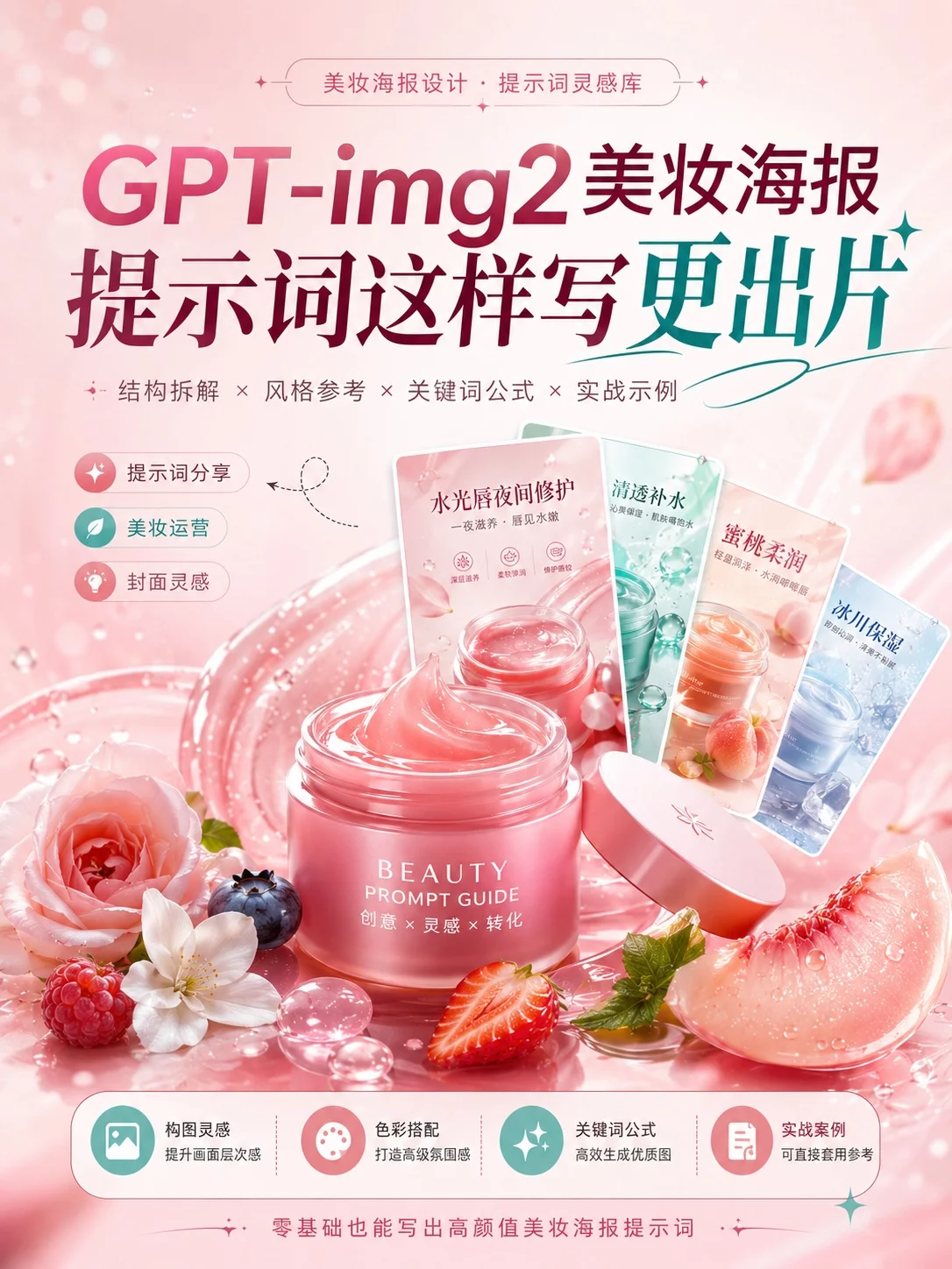 5分钟快速上手!GPT-img2美妆海报提示词这样写更出片