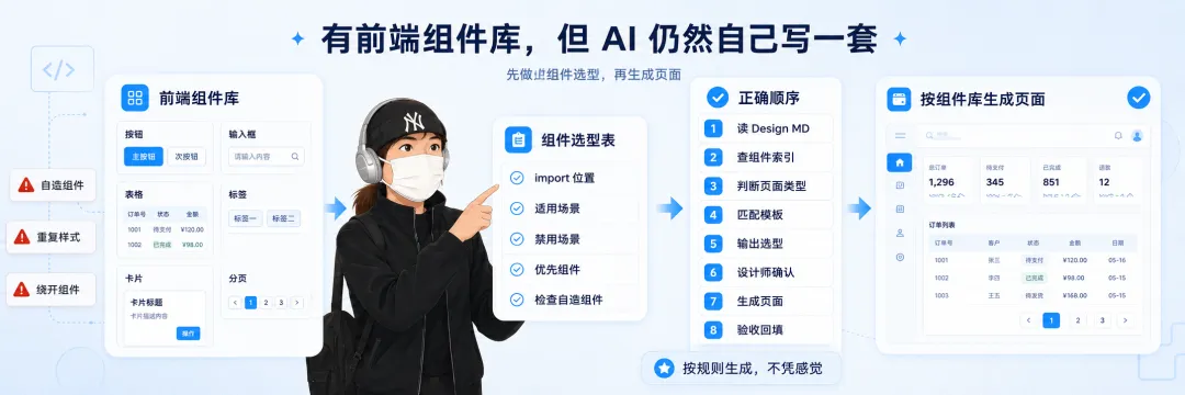 为什么AI不按规范生成页面?你缺少这个方法!