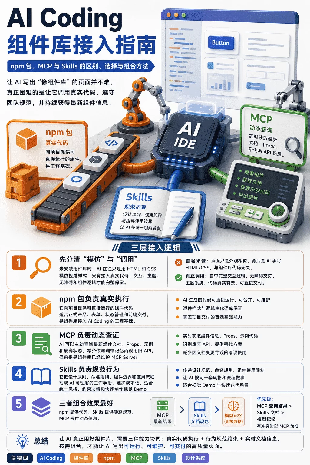 超详细！AI Coding中组件库的接入技巧+保姆级指令案例！