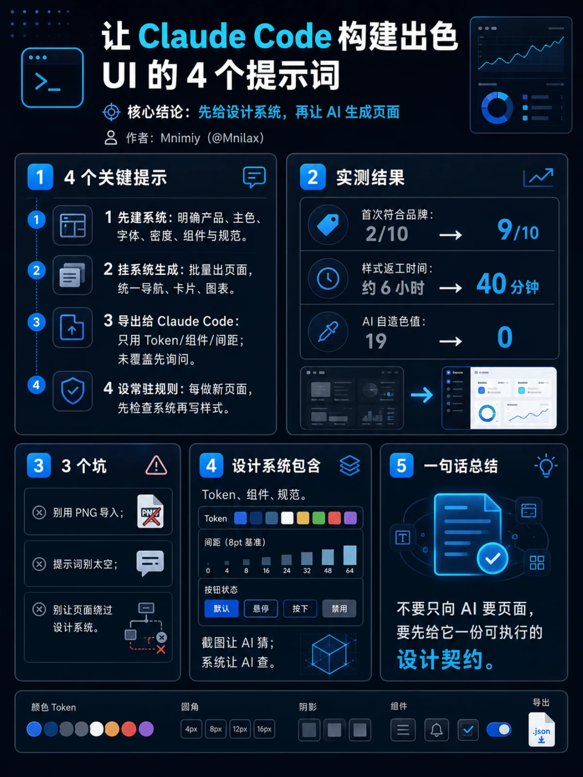 别再让AI随机生图了！教你用设计系统稳定生成高一致性UI界面！