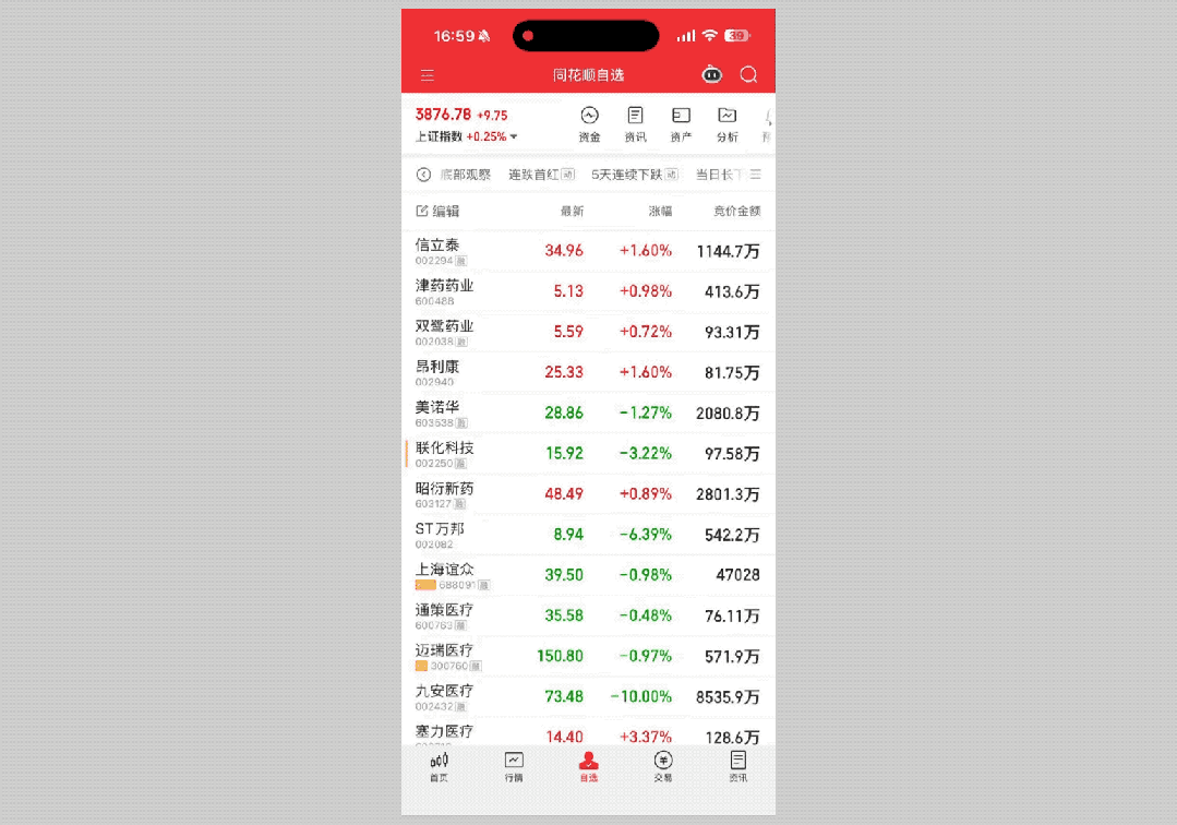 实战案例!拆解同花顺自选模块的体验优化设计思路