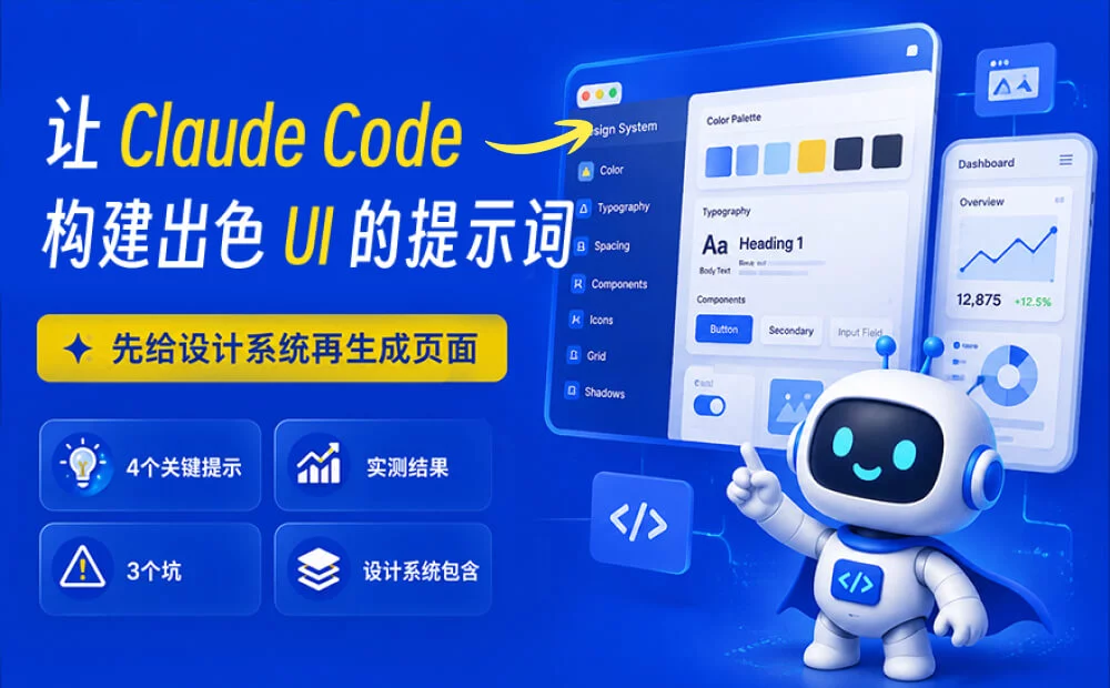 别再让AI随机生图了！教你用设计系统稳定生成高一致性UI界面！