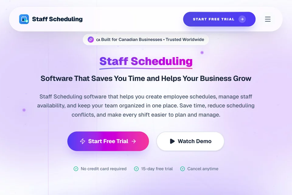 Staff Scheduling