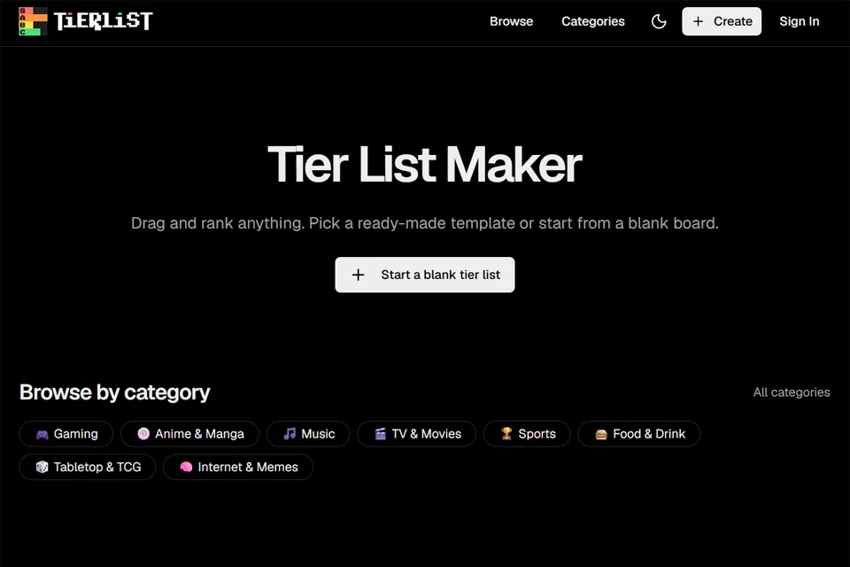 Tier List Maker