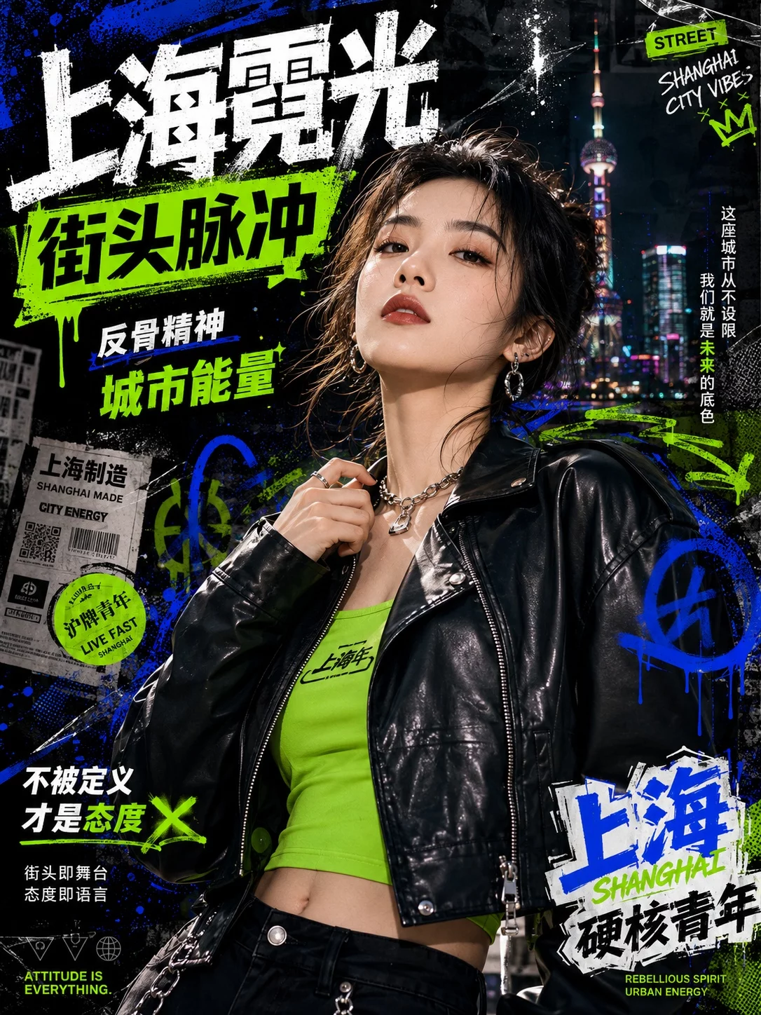 提示词灵感!9款中国城市涂鸦海报,张张都很出片