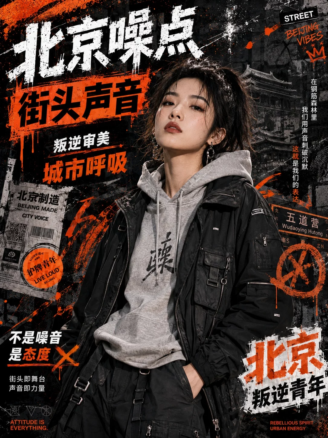 提示词灵感!9款中国城市涂鸦海报,张张都很出片