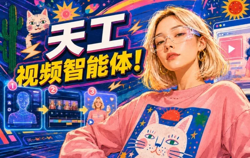天工AI视频智能体上线！把数字人和剪辑全塞进一个网页，3步搞定带货短视频