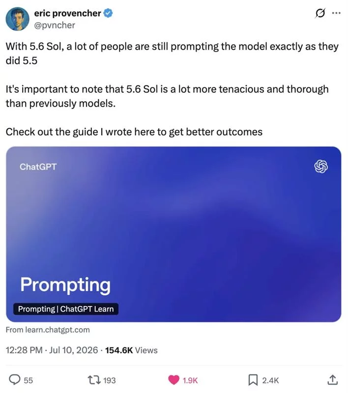 我看了OpenAI 官方建议,总结出这份GPT-5.6高效使用指南