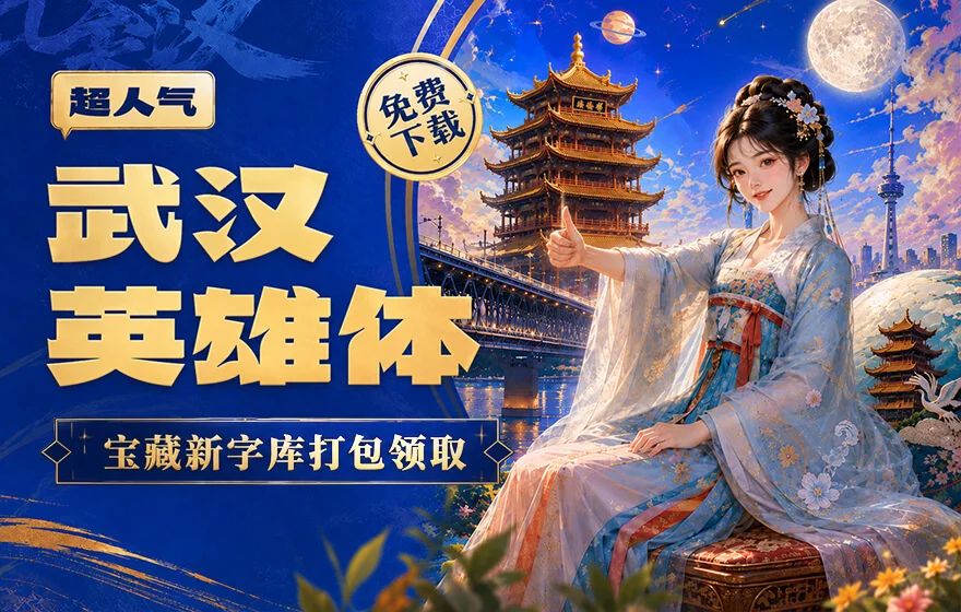 武汉英雄体免费下载！2年手搓6700字，永久可商用！