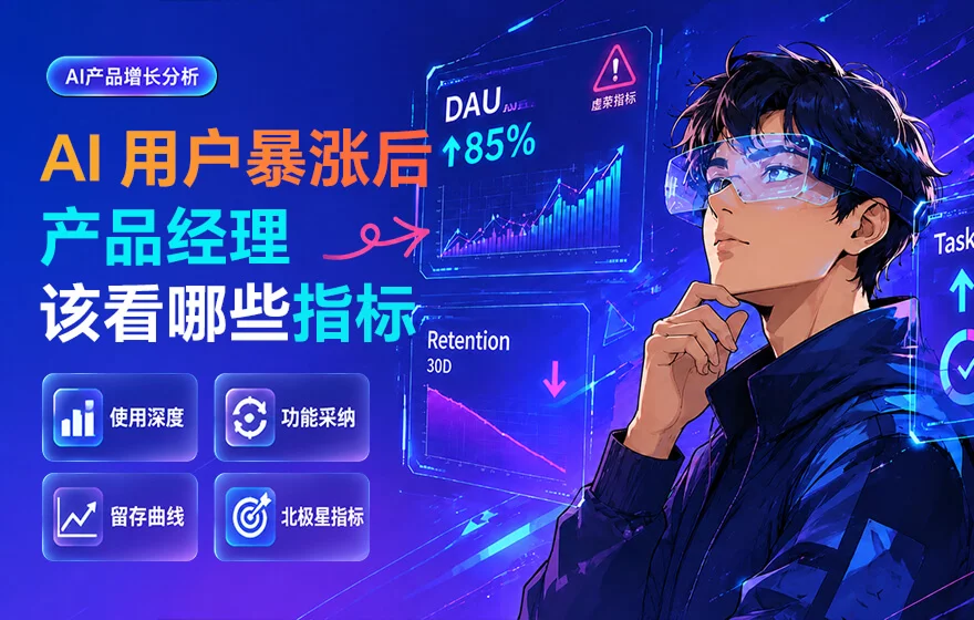 AI产品用户暴涨之后,产品经理该看哪些指标?