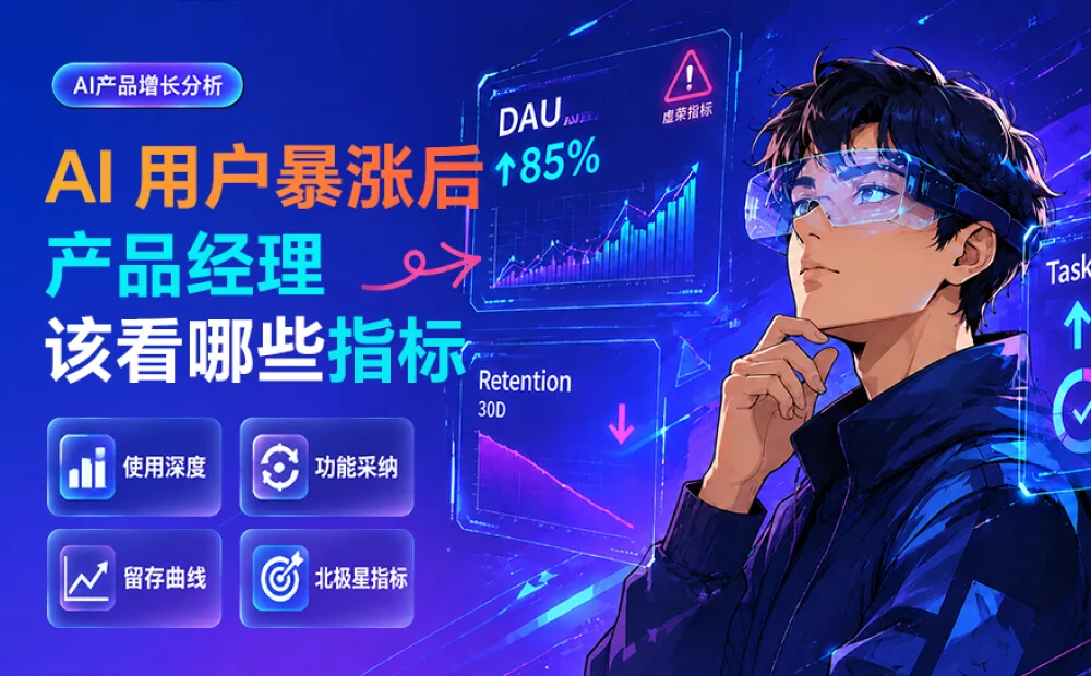 AI产品用户暴涨之后,产品经理该看哪些指标?