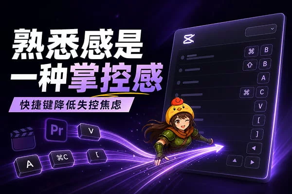 用户不愿换新工具？看剪映如何用快捷键瓦解用户防线