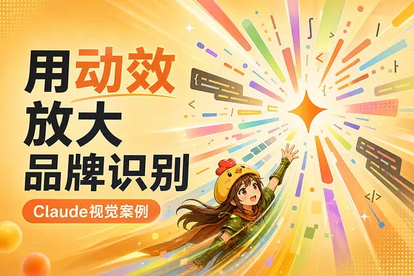 苹果为 Claude 制作动态 Banner，用几行代码赋予品牌生命