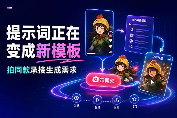 抖音拍同款悄悄塞进了AI视频，提示词和参数一键全带走