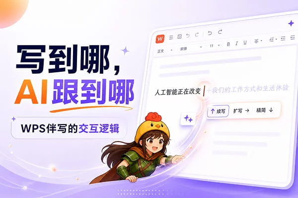 还在用弹窗式AI？WPS弱提示设计让AI生成更流畅