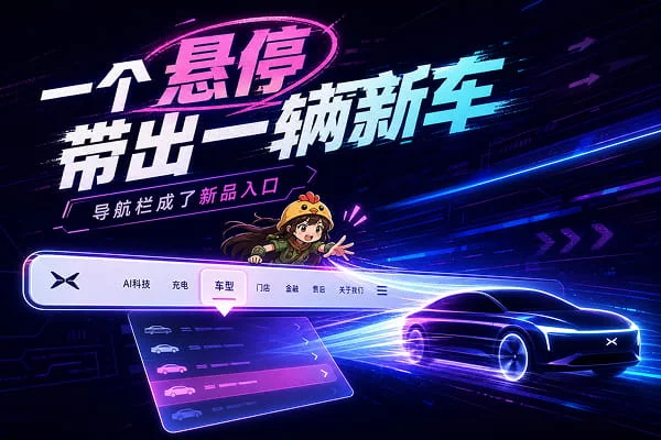 1 个导航hover动画，竟能同时完成了品牌宣发、产品推新和趣味体验
