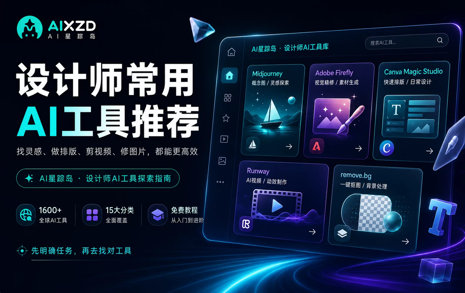 设计师常用AI工具推荐！Midjourney到Runway五大工具实测，按任务匹配效率翻倍