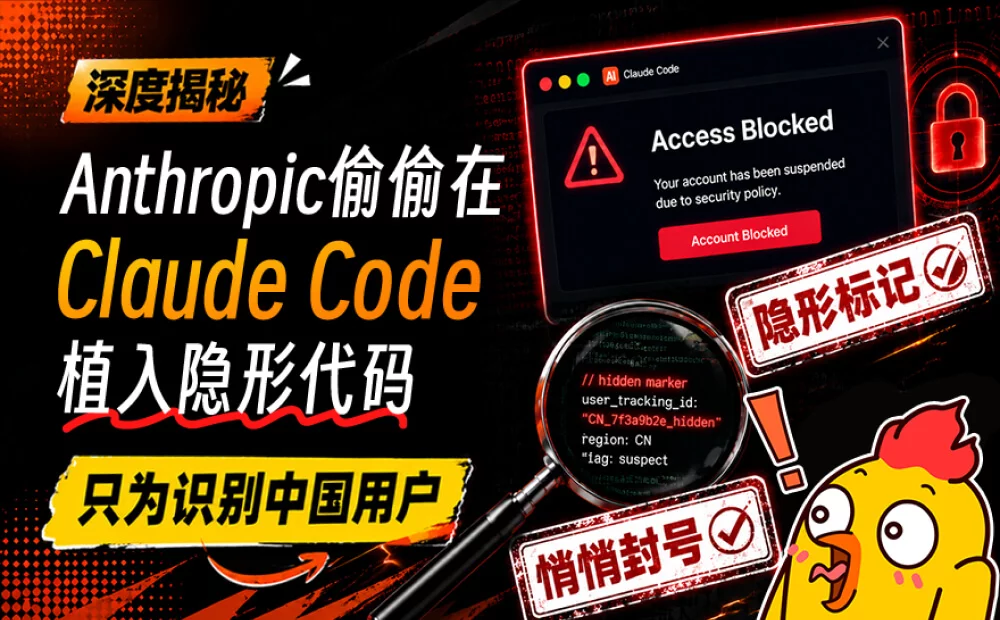 Anthropic偷偷在Claude Code植入隐形代码,只为识别中国用户!