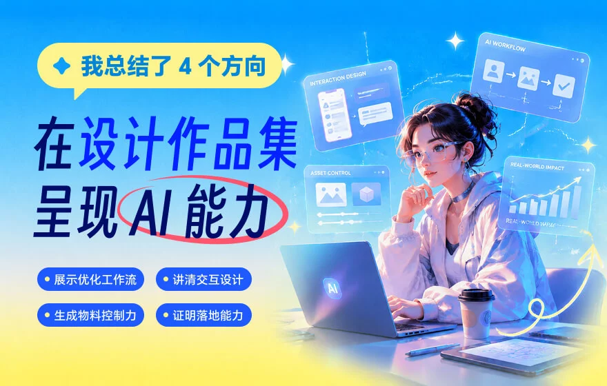 拆解了10份大厂作品集，总结出4个呈现AI能力的方向