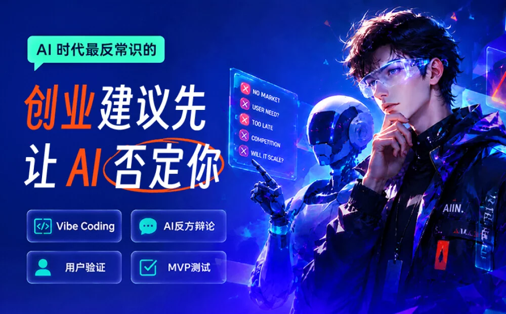 AI 时代最反常识的创业建议：先让 AI 否定你！