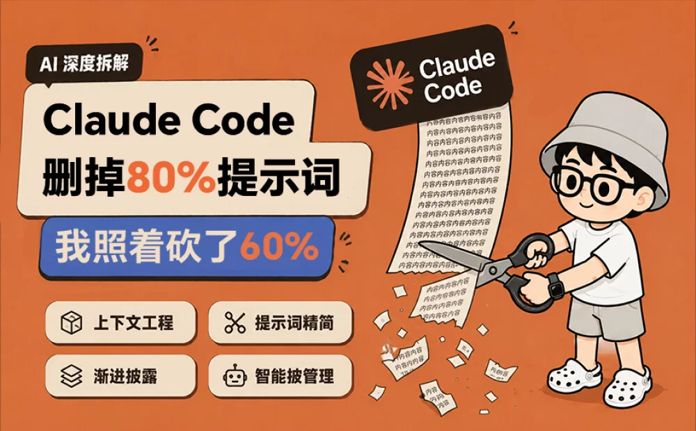 Claude Code官方教你把提示词删掉80%，效果更好更省钱！
