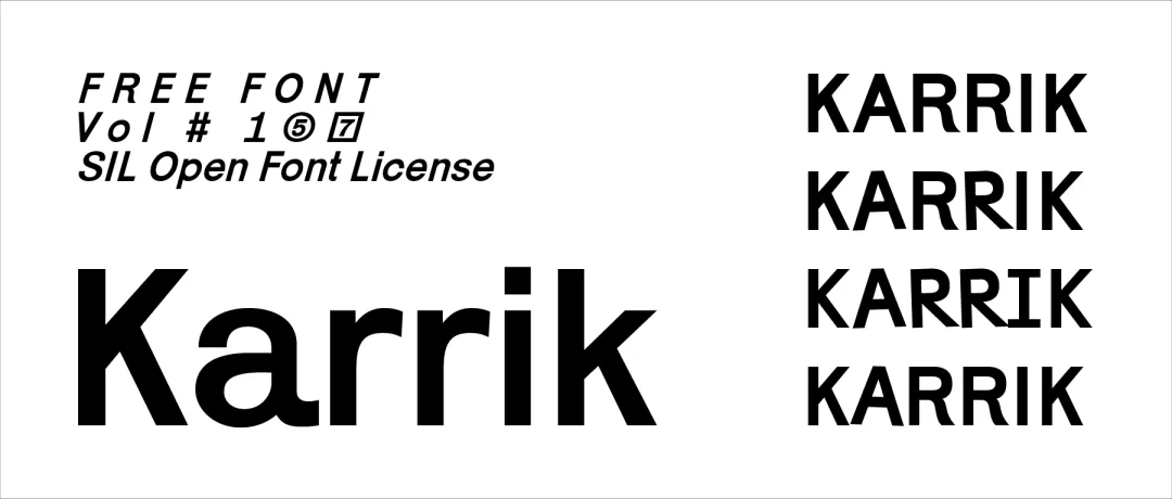 灵感库又来新素材！复古手工感拉满的免费字体 Karrik