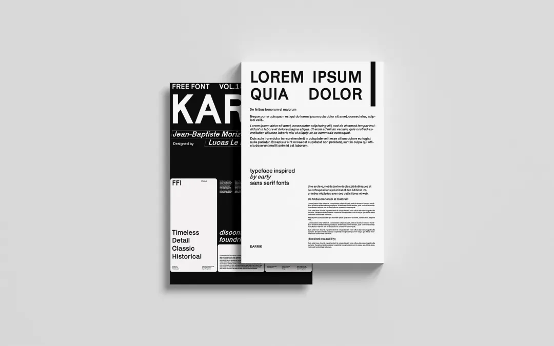 灵感库又来新素材！复古手工感拉满的免费字体 Karrik