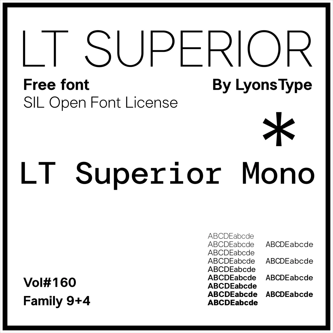 界面设计缺一款干净无衬线字体?试试这款免费的LT Superior