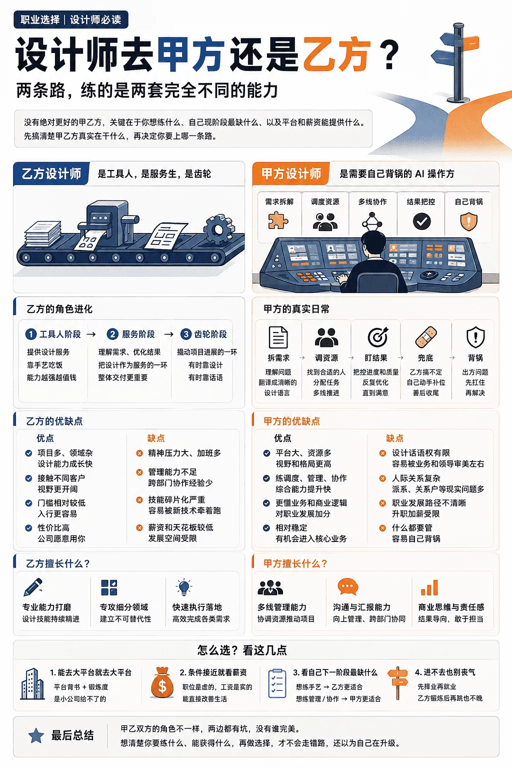 设计师别再纠结去乙方还是甲方了,这篇把两边说透了!