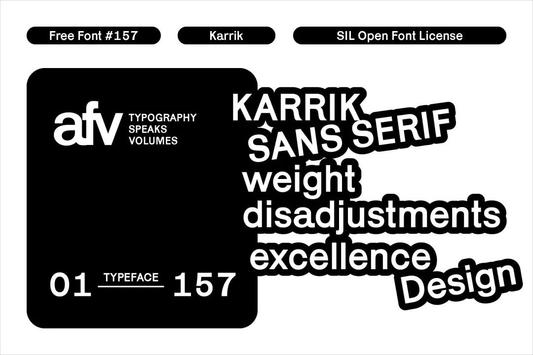 灵感库又来新素材！复古手工感拉满的免费字体 Karrik