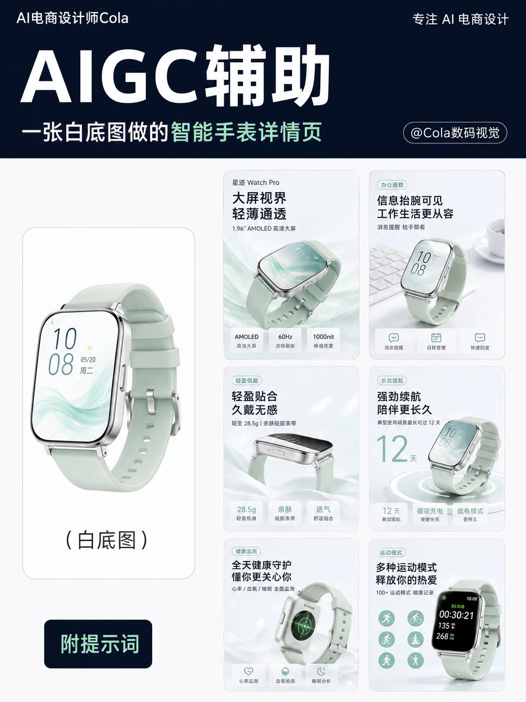 1张白底图做一套详情页!AIGC电商设计这套方法太省素材