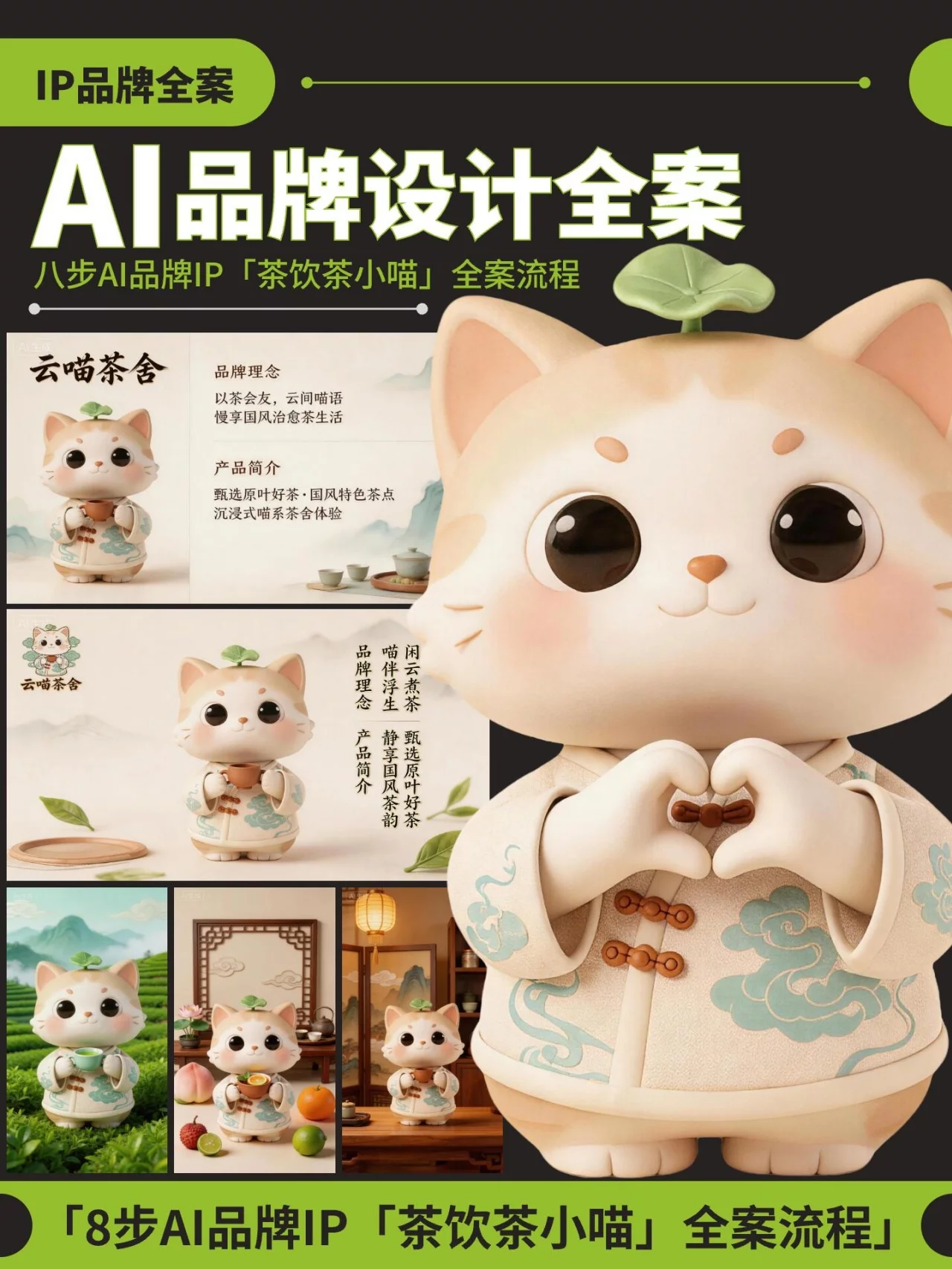 8步做完一套AI茶饮品牌全案!从IP形象到门店设计全流程拆解