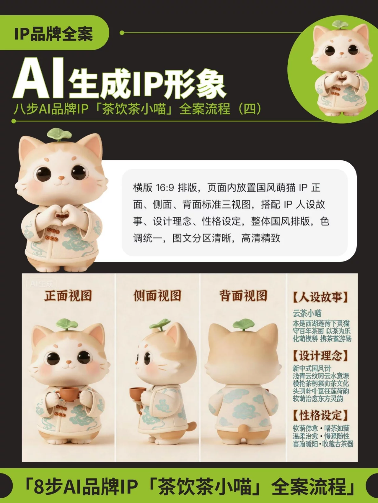 8步做完一套AI茶饮品牌全案!从IP形象到门店设计全流程拆解