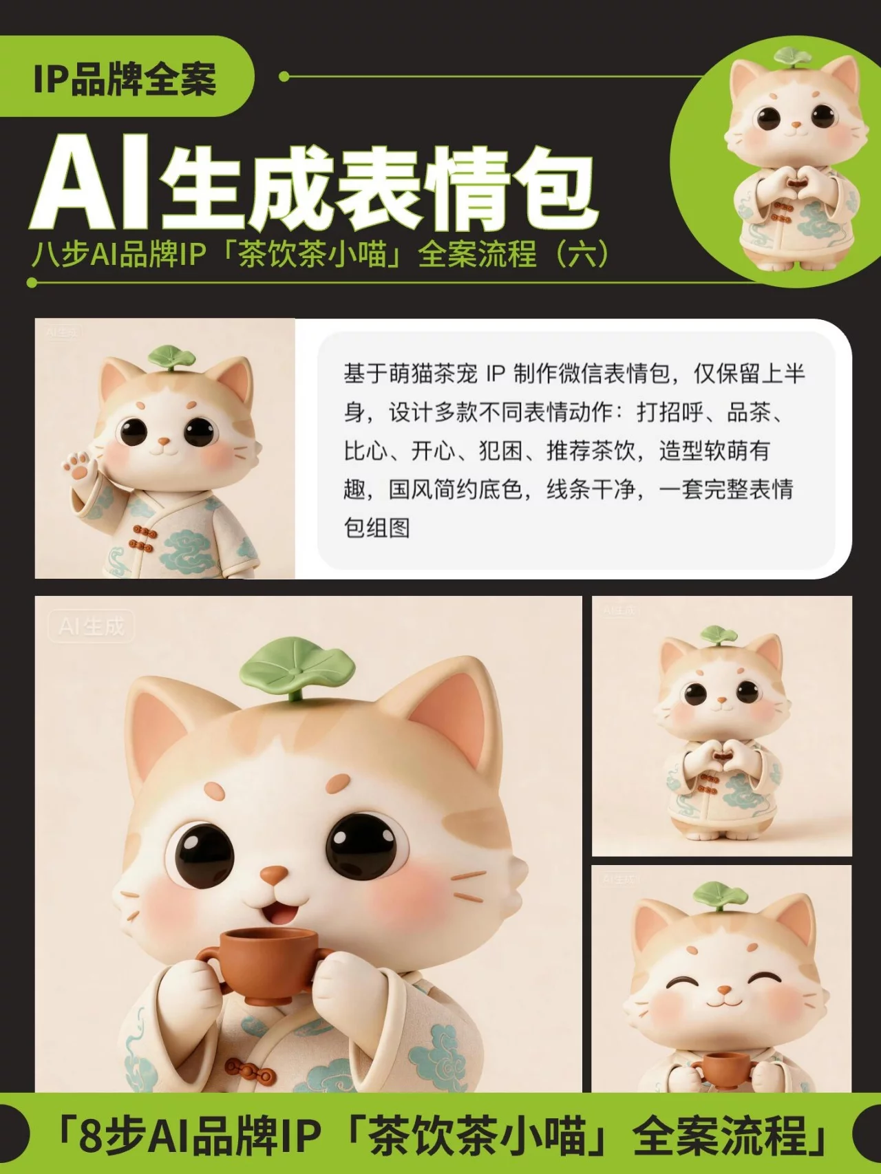 8步做完一套AI茶饮品牌全案!从IP形象到门店设计全流程拆解
