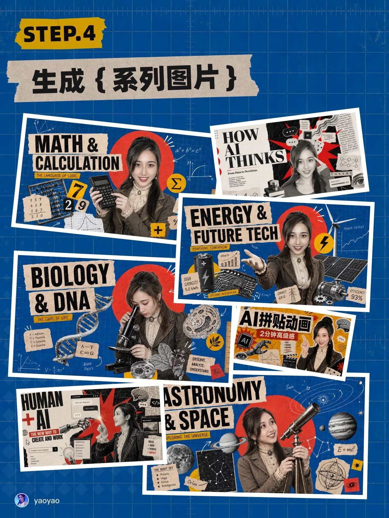 不会AE也能做拼贴动画!3步教你用AI快速出片