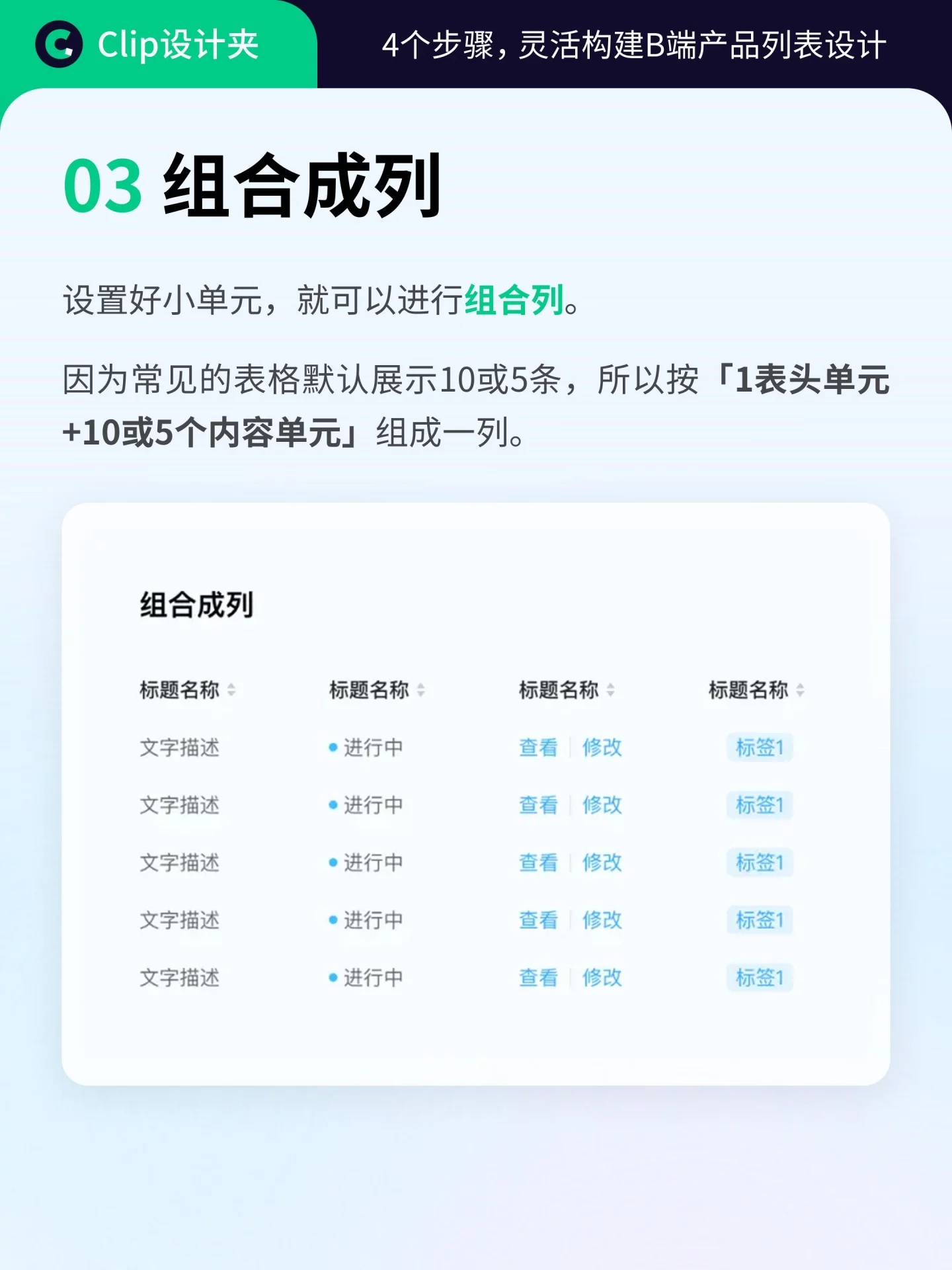 4个步骤灵活设计B端列表!从拆组件到组合列一次讲清