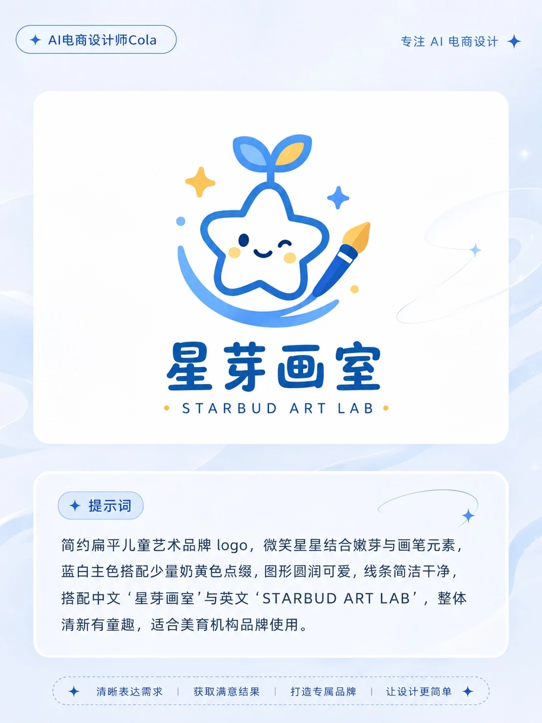 9组实用AI Logo提示词模板！小白也能做出高质感品牌设计