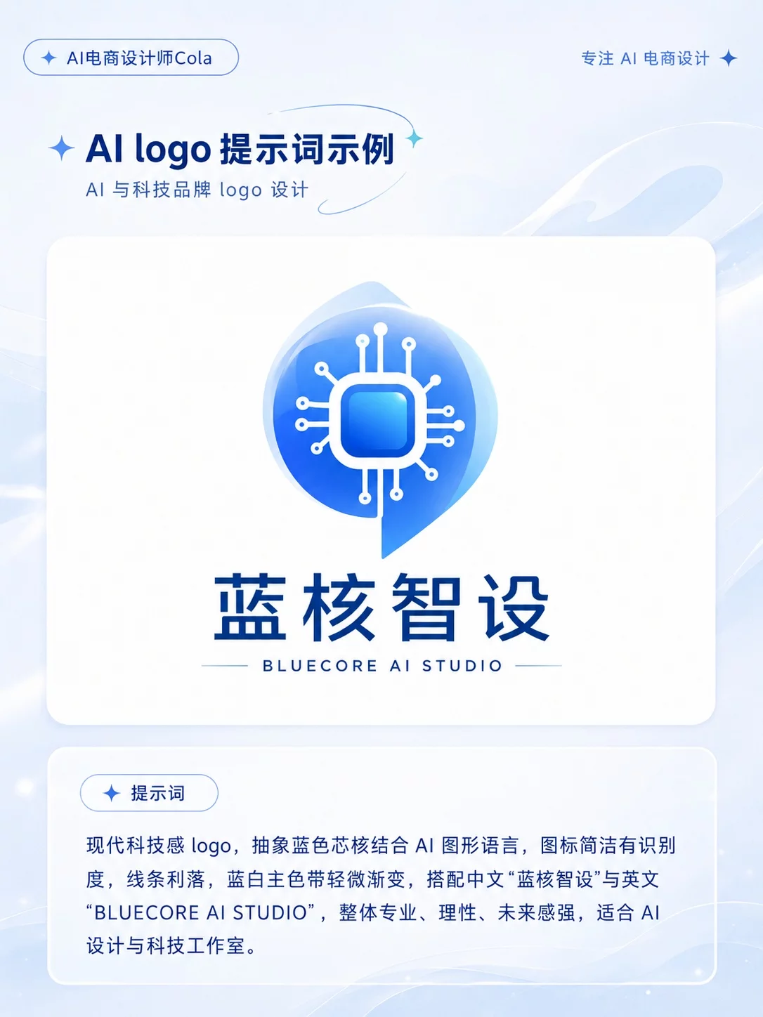 9组实用AI Logo提示词模板！小白也能做出高质感品牌设计