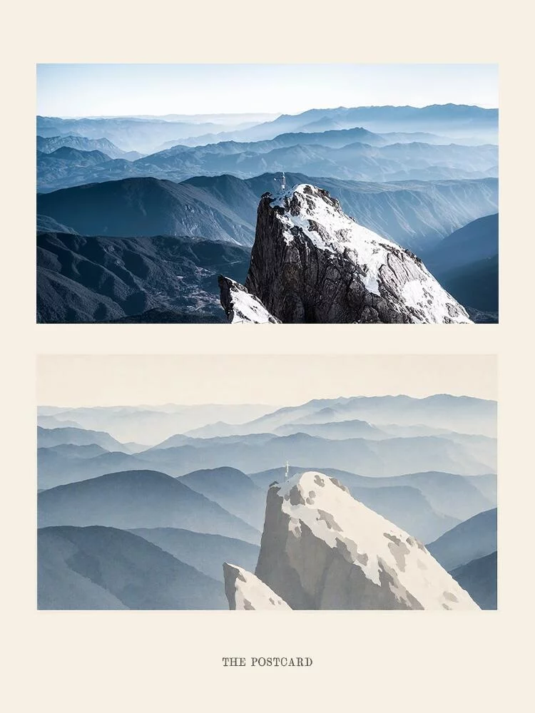 照片还能这么玩！1招把旅行照变成高级感手绘明信片