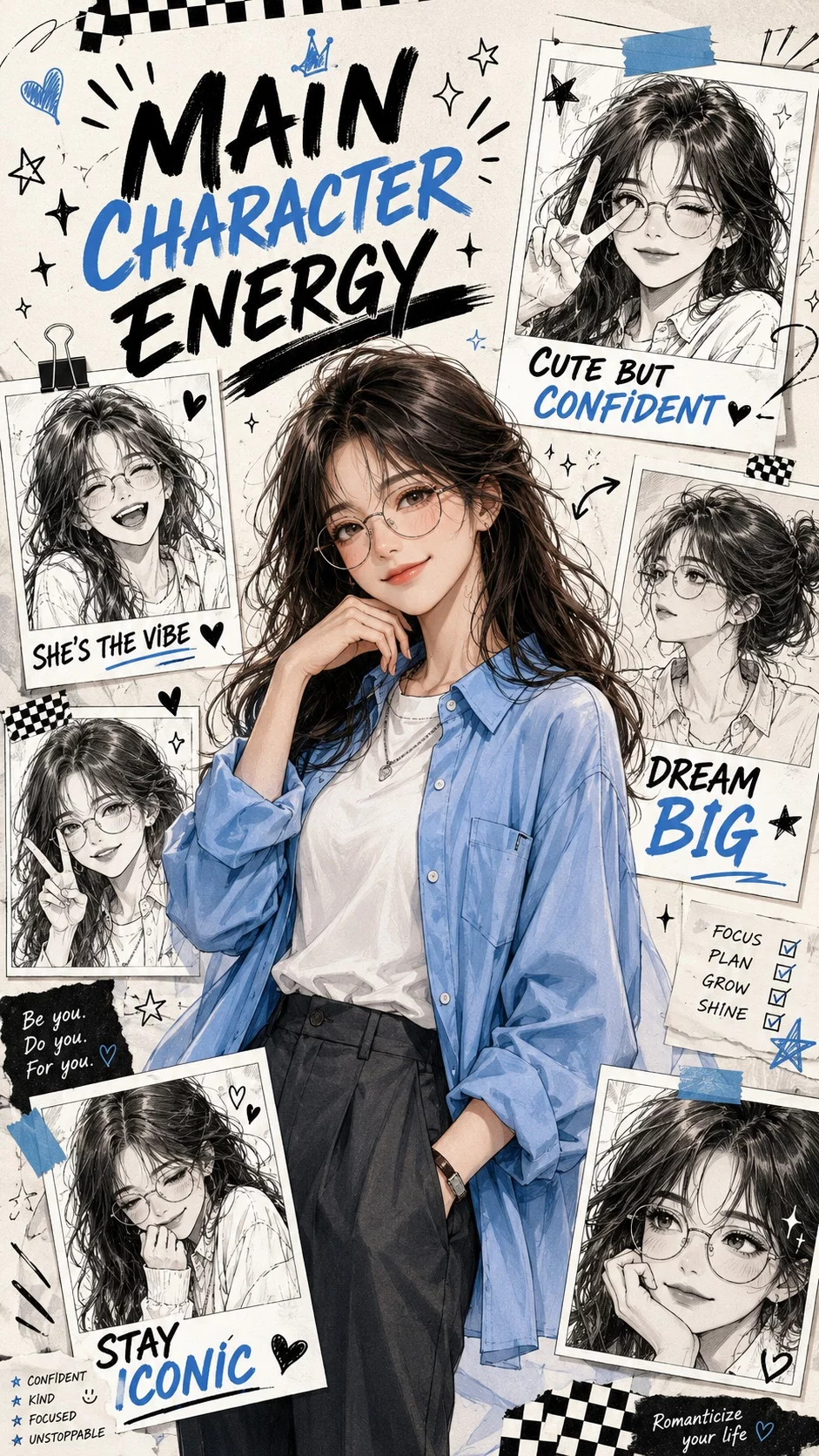 漫画感爆棚的人物海报提示词!人物加涂鸦太出片了